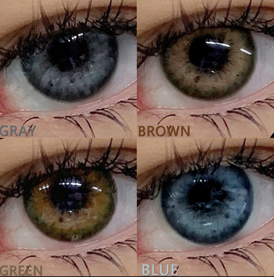 TopsFace Black Spot Iris Blue Colored Contact Lenses