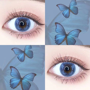 TopsFace Hidden Butterfly Blue Colored Contact Lenses
