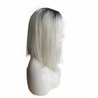 TopsFace YKS305 Euramerican Straight Gradient White Wigs