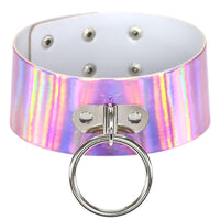 Round Metal Laser Choker Collar
