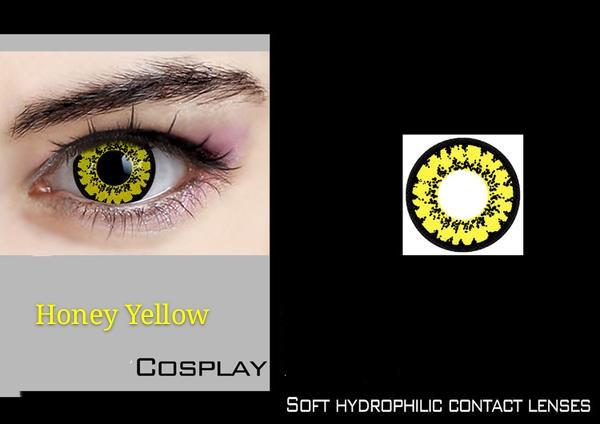 TopsFace Honey Yellow Colored Contact Lenses