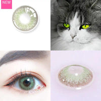 TopsFace Little Wild Cat Green Colored Contact Lenses