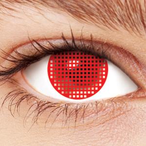TopsFace Red Mesh Colored Contact Lenses